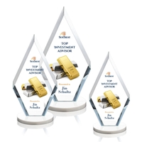 This simple yet elegant starfire diamond award features deep interchanging...