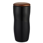 12 oz Double Wall Ceramic Tumbler w/ Bamboo Lid