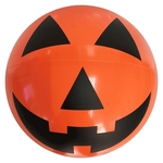 16" Inflatable Halloween Orange Beach Ball with Pumpkin Face