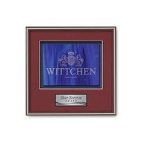 Stained Glass award framed in our exquisite Fenestra molding with your......