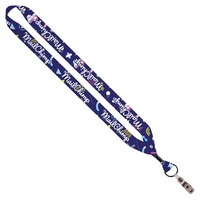 Dye-Sublimated Lanyard with Metal Crimp, Split-Ring & Bulldo