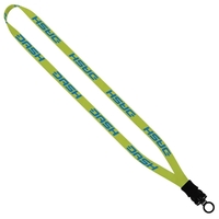 1/2" Dye-Sublimated Stretchy Elastic Lanyard with Plastic Sn