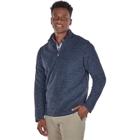 Men's microfleece pullover with a quarter zip design and a rubberized... from...