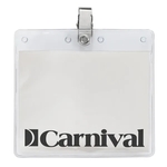 4" x 3" Printed Horizontal Vinyl Pouch with Bulldog Clip