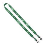 3/4" Recycled PET Dye-Sublimated Double-Ended Lanyard With M