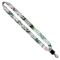 3/4" x 16" polyester dye-sublimated lanyard with plastic clamshell and...