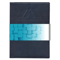 7" x 10" refillable journal w/ soft, flexible leather-like cover, strap......