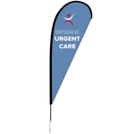 8' Single Reverse Portable Teardrop Banner w/ Hardware Set