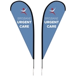 8' Double Sided Portable Teardrop Banner w/ Hardware Set
