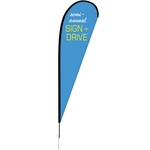 10' Single Reverse Portable Teardrop Banner w/ Hardware Set