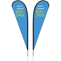 10' Double Sided Portable Teardrop Banner with Hardware Set. ACTUAL...