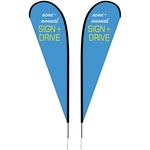 10' Double Sided Portable Teardrop Banner w/ Hardware Set