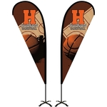 6' Portable Double Sided Teardrop Kit with Cross Base