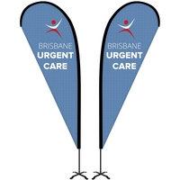 8' Portable Double Sided Teardrop Kit with Cross Base