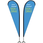 10' Portable Double Sided Teardrop Kit with Cross Base