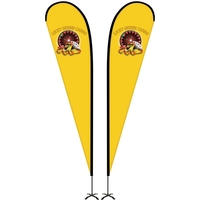 12' Portable Double Sided Teardrop Kit with Cross Base