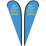 10' Double Sided Custom Portable Teardrop Banners