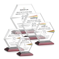 The Barnett Award features a beautifully beveled Starfire Crystal Hexagon...