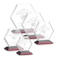 The Barnett Award features a beautifully beveled Starfire Crystal Hexagon...
