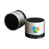 Cylinder Wireless Bluetooth Speaker with 1 color silkscreen imprint on 1......