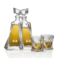 Twin Decanters (Set of 2) with 2 or 4 OTR glasses... from ASI 84592 St Regis...
