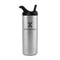 20 oz. stainless steel bottle with double wall vacuum insulation, screw-on......