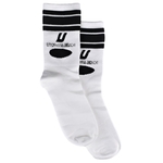 Bamboo Crew Socks with Knitted logo - Mid Calf