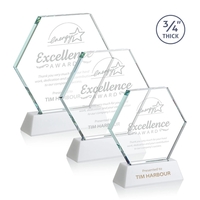 The Pickering Starfire Crystal Award features a brilliant 0.75” thick...
