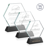 The Pickering Starfire Crystal Award features a brilliant 0.75” thick...