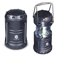 4.125" x 2.75" ABS plastic COB lantern and wireless speaker.... from ASI...