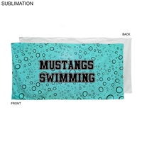 Swim Towel in Velour Cotton Blend, 30x60, Sublimated