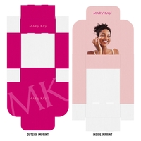 10" x 10" x 4" flat custom white corrugated gift box.... from ASI 88060...