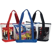 This zippered clear tote bag is made out of heavy clear... from ASI 34800...