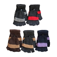Convertible fingerless gloves/mittens made of 95% acrylic, 5% spandex in...