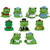 Squeaking mini green rubber golfer designed frog toy.... from ASI 31977...