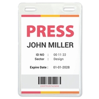 Premium event-size vinyl badge holders designed for oversize cards or...