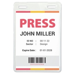 Vertical Event-Size Vinyl Badge Holders with 2 Slots