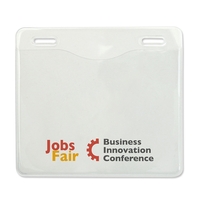 Horizontal Event-Size Vinyl Badge Holders with 2 Slots