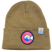 Sublimated Patch on Beanie Caps, Stocking Hats, Toboggan Hats, Pom Beanie,......