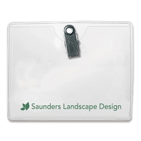 Premium vinyl badge holders attach easily to clothing with a rotating... from...