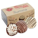 Mega 2 Pack of Hot Chocolate Bomb with Sleeve- Milk/White
