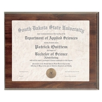 12" x 10" engraved cherrywood finish certificate holder.... from ASI 92531...