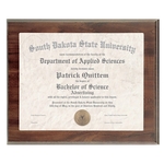 Cherry Finish Slide-In Frame Plaque with 10" x 8" Window