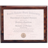 10.5" x 13" cherry finish frames with plexiglass insert.... from ASI 92531...