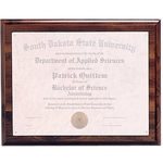 Cherry Finish Routed Plaque w/ 11" x 8.5" Plexiglass Window