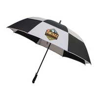 Auto-open umbrella with 64" arc, fiberglass shaft, fiberglass ribs, vented...