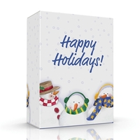 Medium Tuck Box USA made, stock themed 4-color process digital imprint......