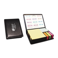 Pvc Black Desk Caddy With 2 Pastel Colored Sticky Note