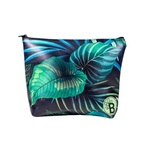 Medium Wide Vegan Leather Bottom Gusset Amenity Pouch