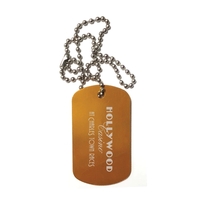 Pet dog tag made of aluminum with a 6" beaded chain... from ASI 57655 STOPNGO...